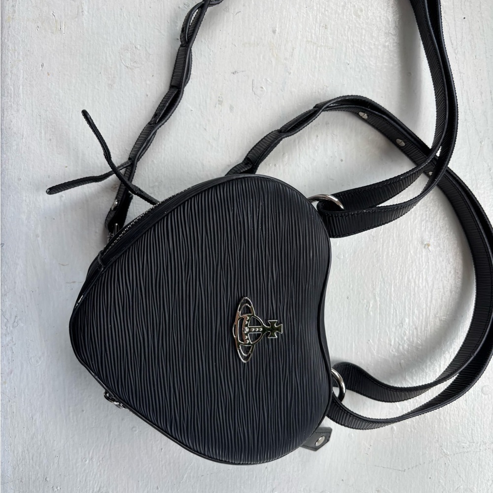 Vivienne Westwood Black Heart-Shaped Women's Bag/ Backpack